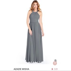 Azazie Misha Dress in Steel Grey